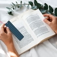 thumbnail image 5 of Kdxio Blue Black Plaid Print Metal Tassel Bookmarks,Perfect Gift for Art Lovers and Bookworms Metal Bookmarks for Women, 5 of 8