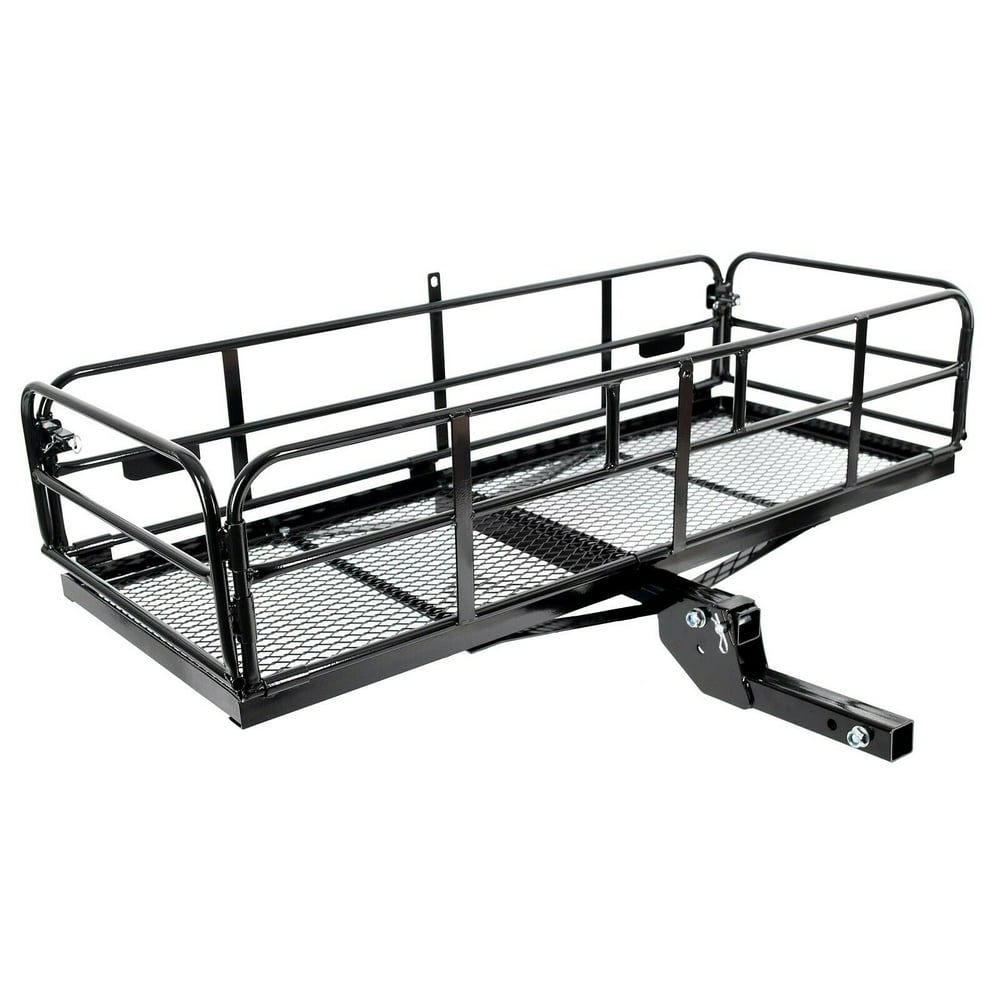 60" Folding Hauling Hitch Cargo Mount Carrier Mounted Basket Long