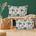thumbnail image 6 of Throw Pillow Cover Case Vintage Floral Pillow Covers 20x12 Inch Set of 2,Soft Decorative Throw Pillow Case for Living Room Bedroom Sofa Couch Cushion Covers, 6 of 6