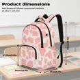 thumbnail image 6 of SCRAWLGOD Cow Print White Pink Kids Backpacks for Boys Girls, Bookbag with Multi Pockets for Preschool Elementary Middle School, Lightweight 17 Inch Backpacks, 6 of 7