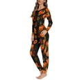 thumbnail image 2 of Suhoaziia Pajamas for Women Set Plus Size Comfort Sleep Set Autumn Long Pajama Pant Long Sleeve Comfy Outfits Soft T-Shirt Size M Thankful Autumn Pumpkins Durable Sleepwear, 2 of 5