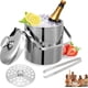 thumbnail image 1 of 3.2L de Cubeta para Hielo de Doble Pared Hielera, 304 Hielera Acero Inoxidable con tapa, clip, filtro, Hielera de Mesa Adecu para el hogar, fiesta camping bar restaurante, 1 of 3