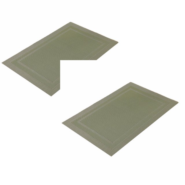 Oleegame 2 Pcs Napperons Élégants Napperons en PVC Tissé Vinyle pour Table à Manger