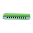 thumbnail image 1 of Milisten 1ensemble Harmonica 10 Trous Vert Pratique Instrument de Musique Léger Design Portable, 1 of 8