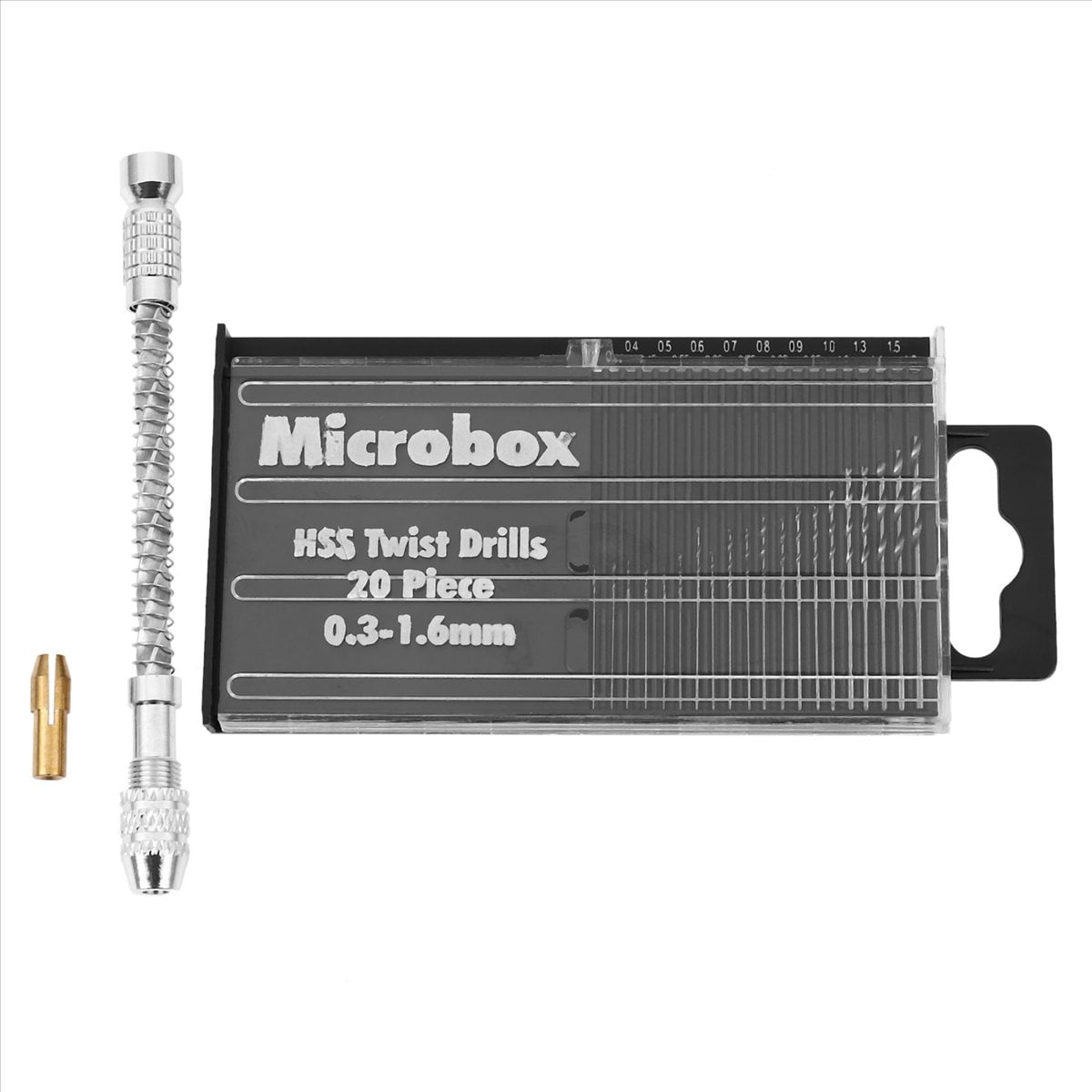 105Pcs Pin Vise Hand Spiral Drill Mini -Drill Bits Set Index Semi-Automatic