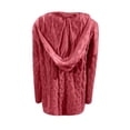 thumbnail image 2 of Yokua Women's Chunky Knit Sweater Fashion Hooded Sweater Casual Long Sleeve Comfortable Sweater, 2 of 8