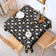 thumbnail image 2 of Black Cartoon Unicorn Lightning Pattern Square Tablecloth,Waterproof Square Table Cover,Wipeable Spillproof Washable Table Cover for Home Kitchen Party Decor 52"x52"(132x132cm), 2 of 6