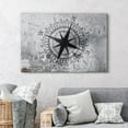 thumbnail image 4 of wall26 Canvas Print Wall Art Compass on Gritty Gray City Brick Wall Abstract Shapes Digital Art Graffiti &amp; Street Art Bohemian Scenic Urban Cityscape for Living Room, Bedroom, Office - 12"x1, 4 of 7