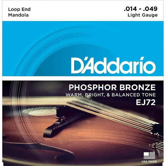D'Addario EJ72 Phosphor Bronze Mandola Strings, Light, 14-49