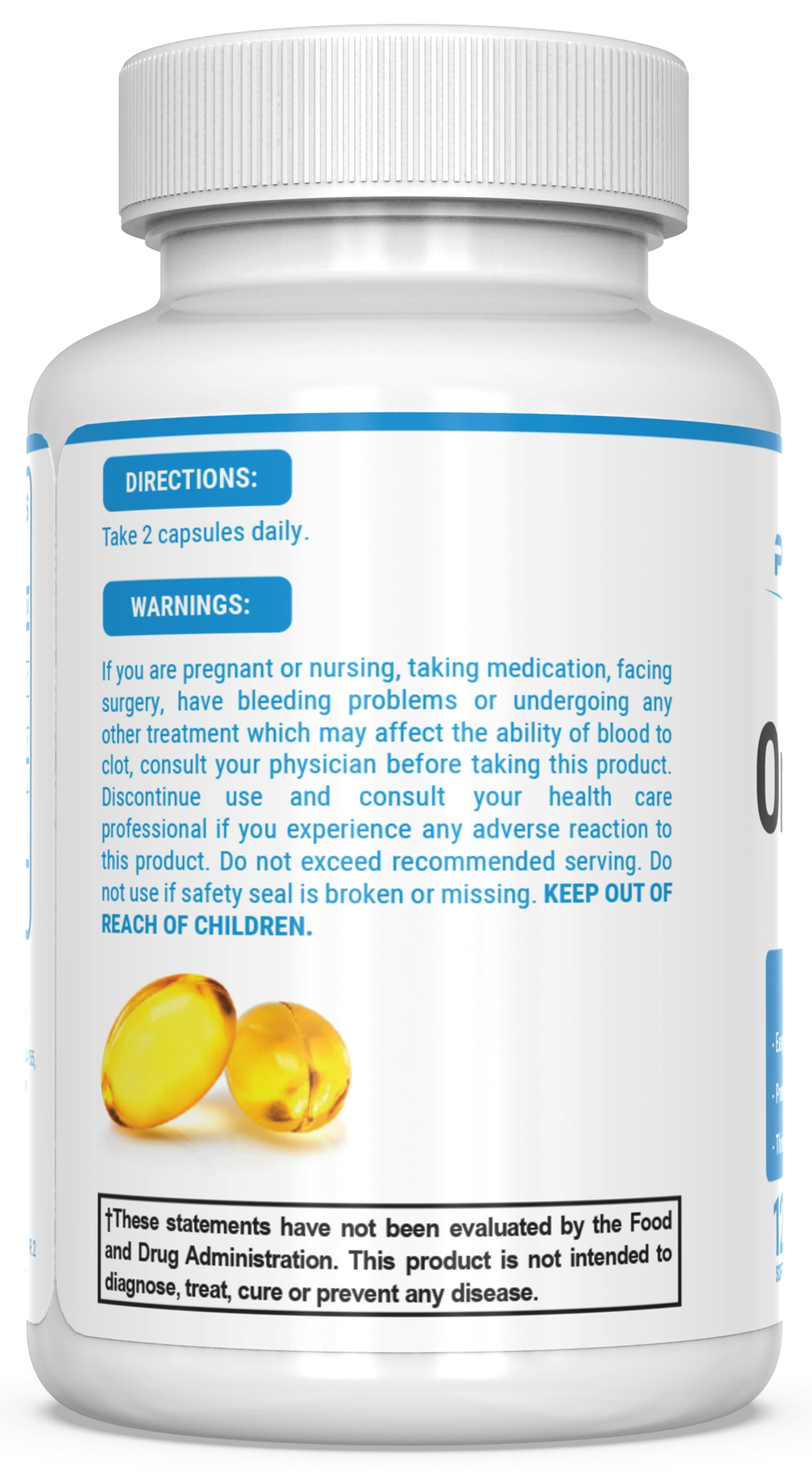 Omega-3+ EPA & DHA Softgels – 60-Day Supply, High-Potency Fish Oil, Easy-to-Swallow