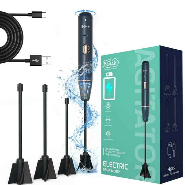 Mezclador de resina BGick, portátil mejorado, recargable con paletas