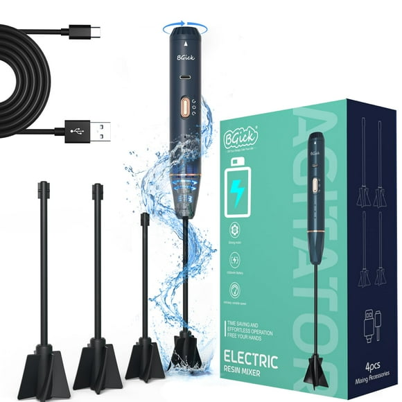 Mezclador de resina BGick, portátil mejorado, recargable con paletas
