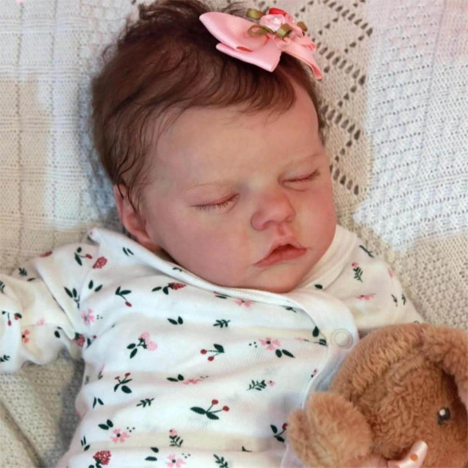 Lifelike Reborn Baby Dolls Girl -19 inch Realistic Newborn Sleeping Reborn Babies Looks Reallife Like Cute Doll Alive Lovely Birthday Toys Gift for Toddler Age 3+