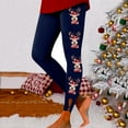 thumbnail image 1 of MKLEKYY Leggings deportivos de yoga para mujer, con estampado navideño, informales, a la moda, para levantar el trasero, 1 of 3