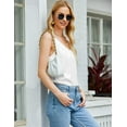thumbnail image 4 of Womens Silk Satin Tank Tops V Neck Casual Cami Sleeveless Camisole Blouses Summer Basic Tank Shirt 2025, 4 of 8