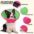 thumbnail image 2 of PcEoTllar Dog Cone Collar for Medium Large Dogs After Surgery, Soft Breathable Pet Recovery Collar with Double-Layer Design, Pink & Green, 2 of 8