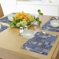 thumbnail image 4 of Ambesonne Ethnic Place Mats Set of 4, Traditional Mosaic Tile, Standard Size, Teal Indigo Navy Blue, 4 of 6