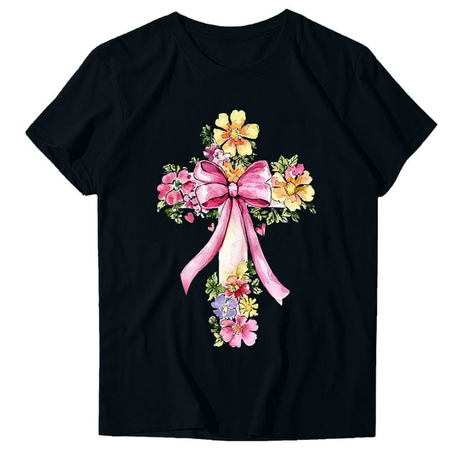 Blouse à Manches Courtes pour Femmes, T-Shirt Imprimé Amusant, Col Rond, Polyester Spandex Lightw8, Haut Printemps Été, Taille comme Noté