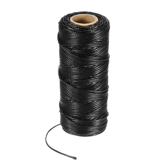 Uxcell 110Yard/328Feet 1.5mm Black Twine String, Glitter Ropes Gift Wrapping Cord