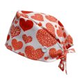 thumbnail image 3 of AJGRHE Valentine Beret Hat With Heart Print Fashion Knit Headwrap Scarf For Hair Styling Red One Size, 3 of 3