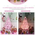 thumbnail image 3 of Newest 5FT Pink Artificial Christmas Tree, Slim Pencil PVC Xmas Tree with Metal Stand for Small Space Holiday Decor, 3 of 7