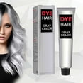 thumbnail image 4 of Permanent Hair Dye Color Cream, Light Grey Silver Hair Coloring Dye Creme Unisex, Safe Hair Dyeing Shampoo, Long Lasting Effect not Easily Fade, DIY Fashion Hair Dye Permanent for Men and Women, 4 of 6