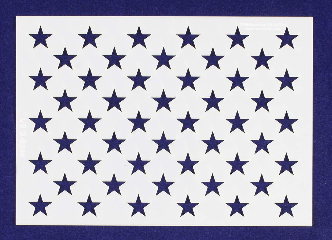 American Flag Star Stencil Stainless Steel 50 Stars USA Router