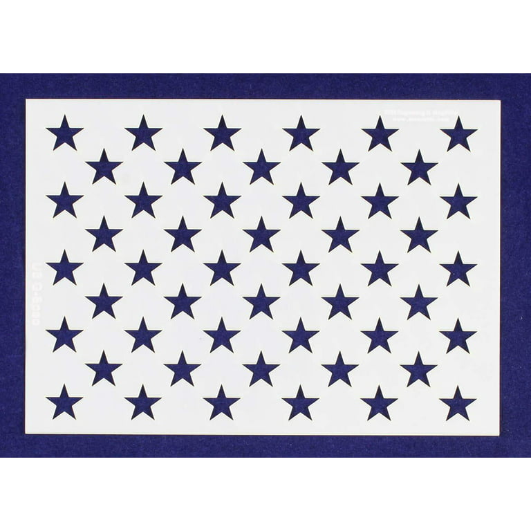 50 Star Field Stencil - US/American Flag - G-Spec - 7.09H x 10L