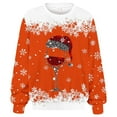 thumbnail image 1 of FYEGRE Chandail en Molleton à Manches Longues Texturé Col Rond Grande Taille pour l'Hiver, Coupe Décontractée Confortable, Orange TTG, 1 of 3