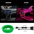 thumbnail image 4 of Riwesomey Tira de luces LED de plástico para automóviles, 5V, resistente al agua, 5M, interfaz USB colorida, lámpara de ambiente decorativa para Bombillas para automóviles Verde, 4 of 6