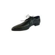 J. LINDEBERG Men's Rivet Detail Pointed Toe Dress Shoes, Black, 9