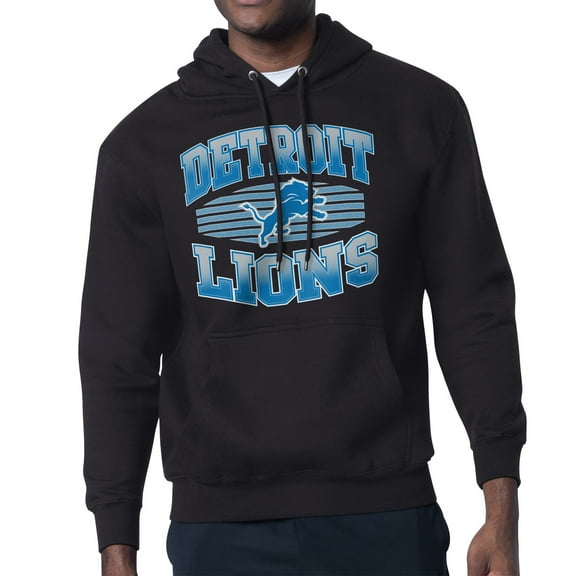Men's Starter Black Detroit Lions Team Grit Graphic Hoodie