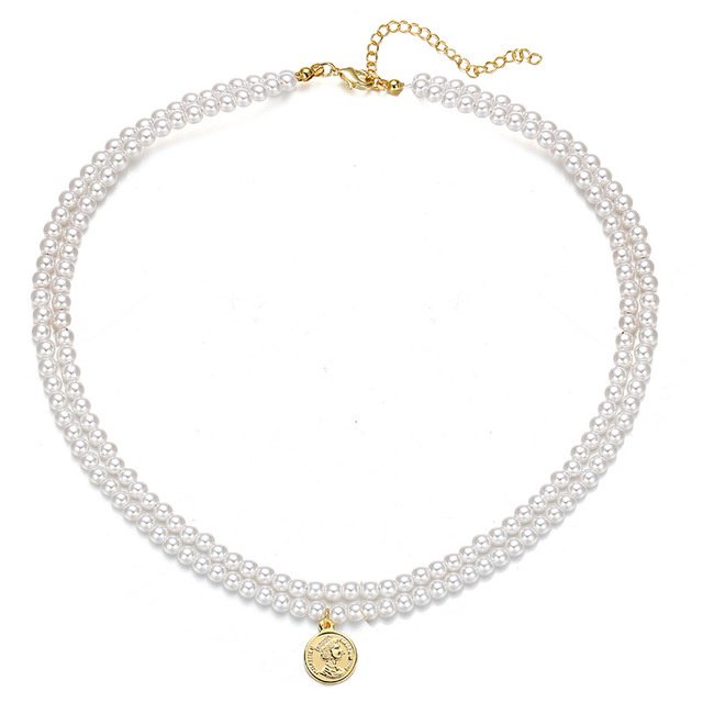 Collar De Perlas Estilo Ins Coreano Elegante Francés Retro Corazón Mariposa Clavícula Cadena Mujeres Accesorios De Joyería Gao Jiahui unisex