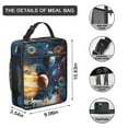 thumbnail image 3 of Galaxy Space Lunch Box, Planet-Style Insulated Cooler Bag for Men & Women - Leakproof Astronaut Lunch Tote for School Commute, STEM Field Trips and Space Camp, 3 of 6