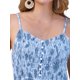 thumbnail image 5 of INSPIRAR CHIC Mono Casual de Verano para Mujeres con Flores Sin Mangas Pantalones Anchos Boho Overoles XS Azul, 5 of 6