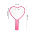 thumbnail image 2 of Unique Bargains 1 Pc Heart-shaped Handheld Mirror for Vacation Travel Rose Red Plastic Glass, 2 of 5