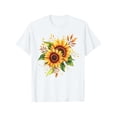 thumbnail image 2 of NAMTYQX Womens Shirts Dressy Casual Graphic Plus Size Light Casual Crew Neck Boxy Fit Cool Short Sleeve Tropischer Druck Tops for Women Trendy Summer White Size L, 2 of 4