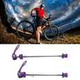 thumbnail image 3 of Ensemble de Brochettes de Vélo à Dégagement Rapide, Roues de Vélo Résistantes à la Corrosion et Accessoires pour Vélo de Route Vélo de Montagne pour Moyeu de Roue de Vélo Noir, Rouge, Bleu, Couleur Titane, Violet, 3 of 7