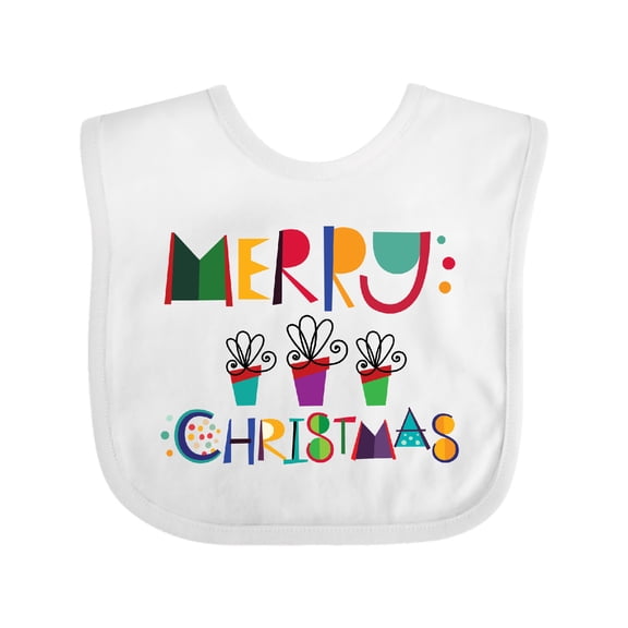 Inktastic Merry Christmas Holiday Gift Boys or Girls Baby Bib