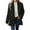 Black, variant on Women's Winter Coat Double Breasted Turtleneck Collar Long Sleeve Wool Blend Pea Coat with Side Pockets Warm Elegant Outerwear for Women Pink S