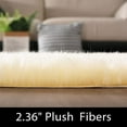 thumbnail image 2 of Latepis Fur Rug 2x3, Faux Sheepskin Rugs for Chair Cushion, Dorm Teen Room, Furry Rug, Boho Rug, Light Yellow Rug, Rectangle, 2 of 6