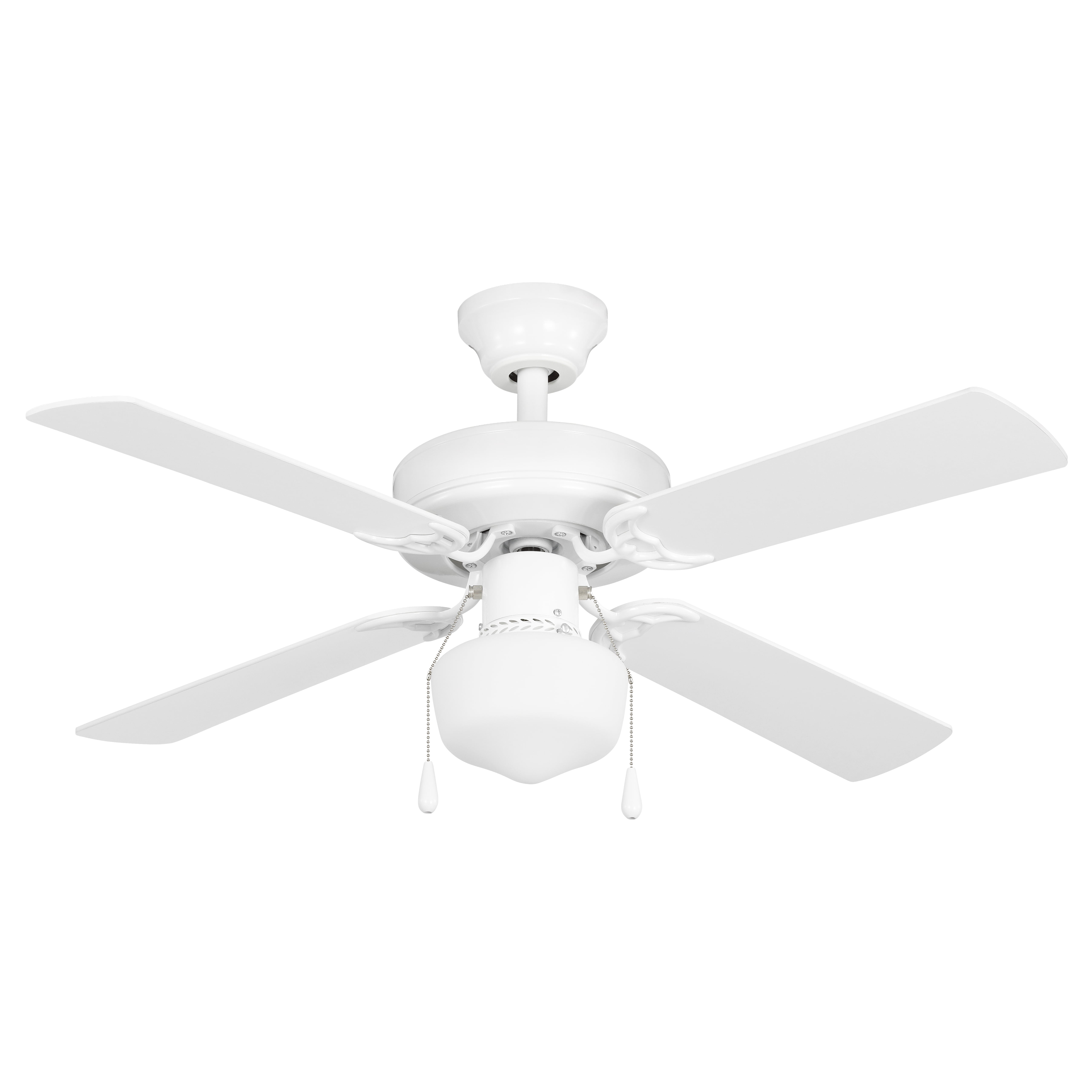 Mainstays 42 Inch Indoor Downrod Ceiling Fan White