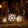 thumbnail image 3 of 26"H, 31"H and 37"H Sullivans LED Ornament Stake - Set of 3, Silver, 3 of 6