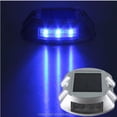 thumbnail image 2 of Lampe de Sol Solaire en Aluminium Étanche Led pour Allée Porte Jaune Rouge Blanc Bleu Éclairage de Terrasse Led Bleu, 2 of 2