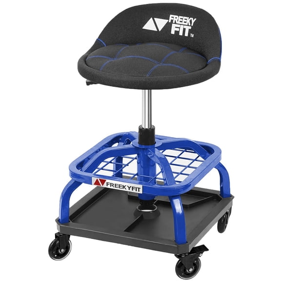 Taburete Rolling Shop FreekyFit Garage Work Mechanic con respaldo