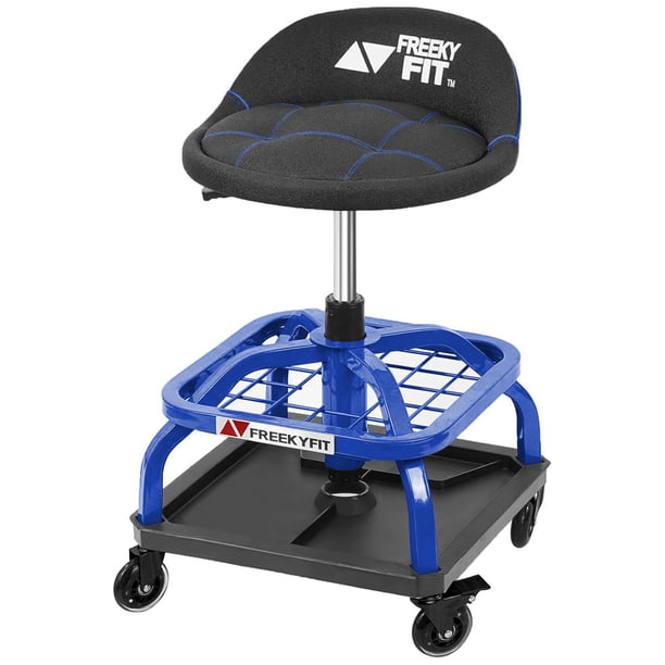 Taburete Rolling Shop FreekyFit Garage Work Mechanic con respaldo