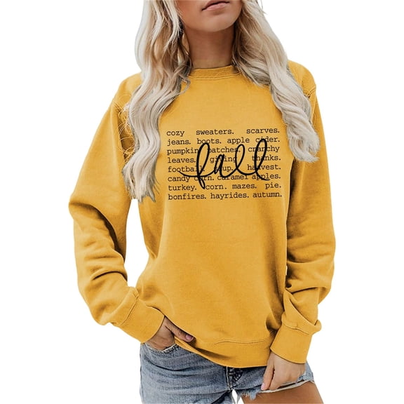 Autumn Cozy Hooded Sweatshirt for Everyday Casual Wear with Graphic Print Soft Top in Relaxed Fit Winter Ready Women's Pullover Yellow 3XL