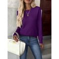 thumbnail image 4 of Zeagoo Womens Sweaters Long Sleeve Tops Crew Neck Knit Pullover Sweaters Fall Fashion Dressy Casual Basic Clothes, 4 of 6
