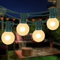 thumbnail image 1 of Cadena de luces SUNSGNE G40 para exteriores, 7,5 m, 27 bombillas esmeriladas, 110 V, 1 of 7