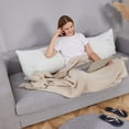 thumbnail image 2 of Full Body Pillow for Adults Shredded Memory Foam Long Pillow for Sleeping with Removable Bamboo Cover Firm Hug Pillows for Side a, 2 of 8